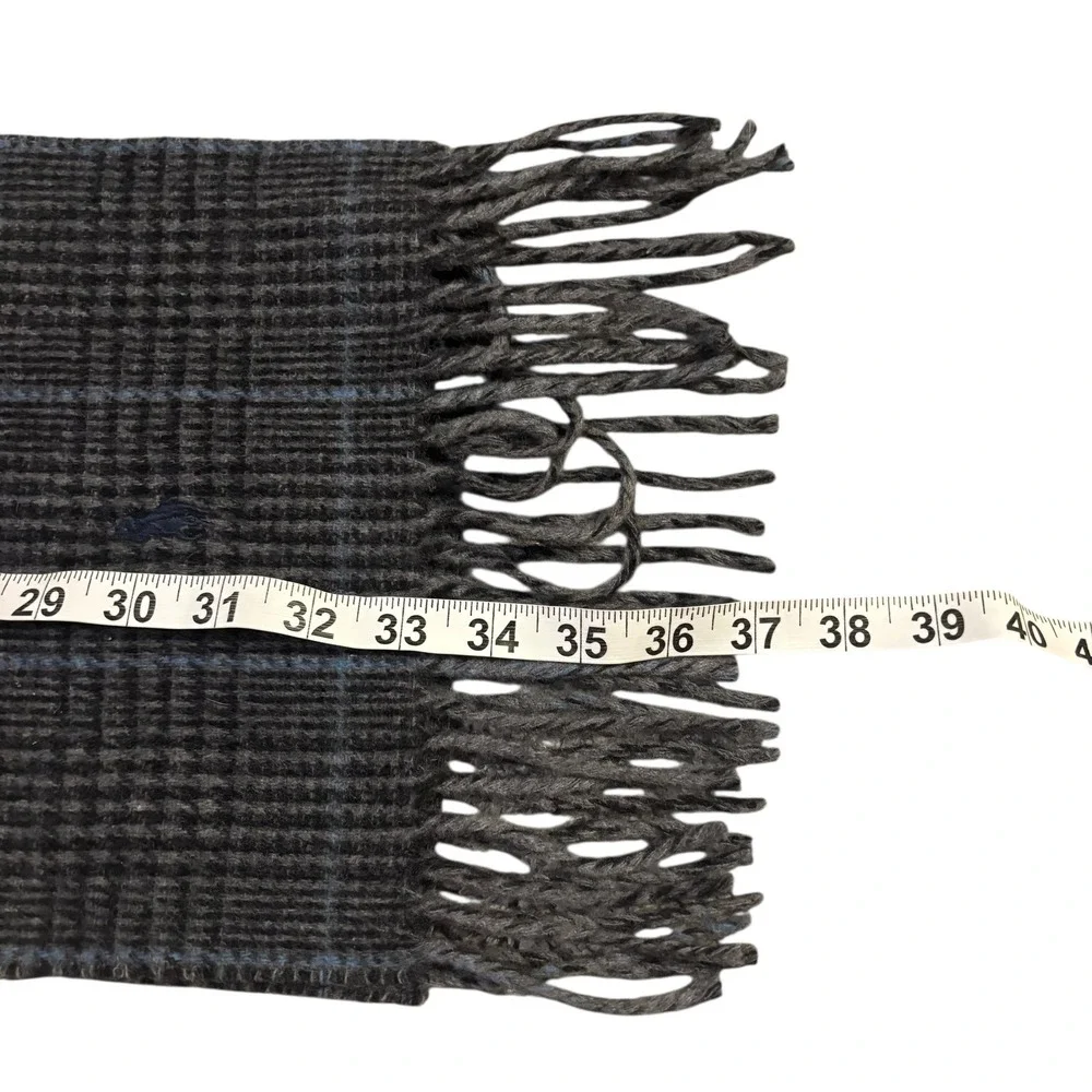 Polo Ralph Lauren Men's Plaid‎ Scarf Virgin Wool Nylon Blend Made in Italy